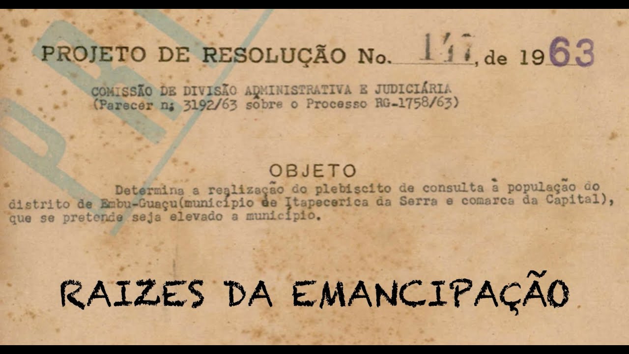 Raizes da Emancipa&ccedil;&atilde;o - Embu Gua&ccedil;u - Document&aacute;rio (Lei Paulo Gustavo)
