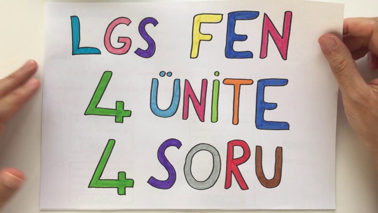 #lgs FEN İlk 4 üniteden seçilmiş 4 özel soru / 4'de 4