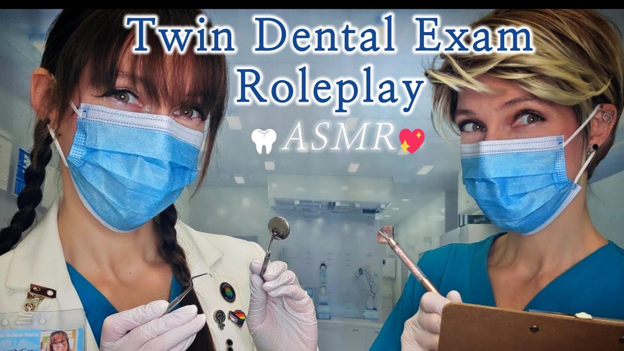 🦷 Twin Dental ASMR | Latex Gloves, Tool Sounds & Whispered Exam