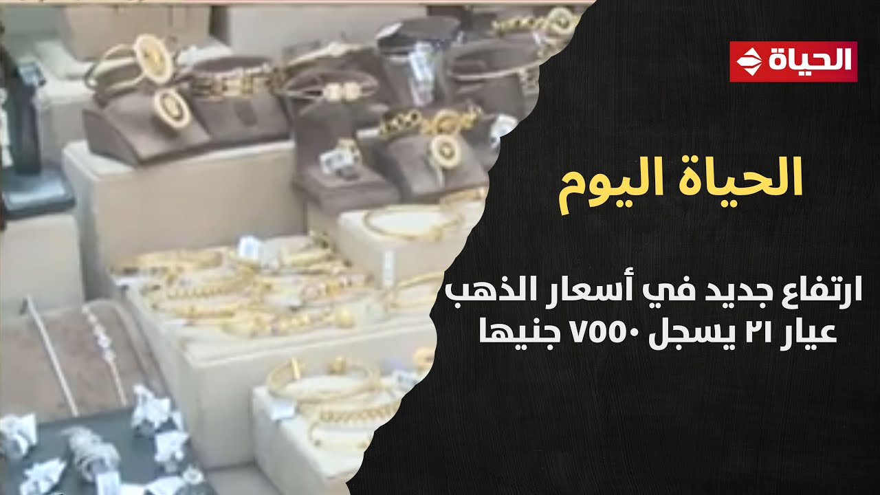 الحياة اليوم - ارتفاع جديد في أسعار الذهب .. وعيار 21 يسجل 7550 جنيها