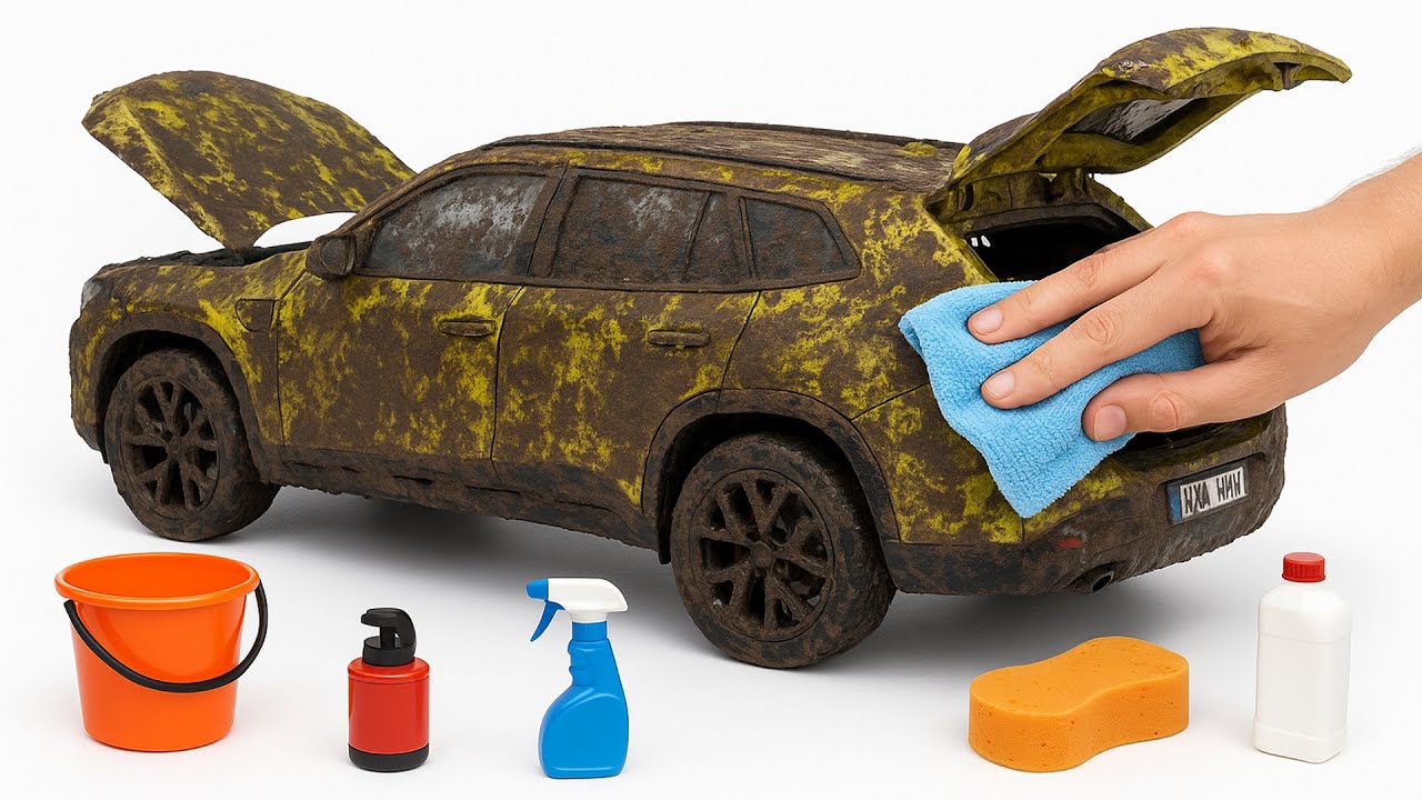 Super Realistic Cleaning of a 1:24 BMW XM After an Extreme Off-Road Adventure 🥵