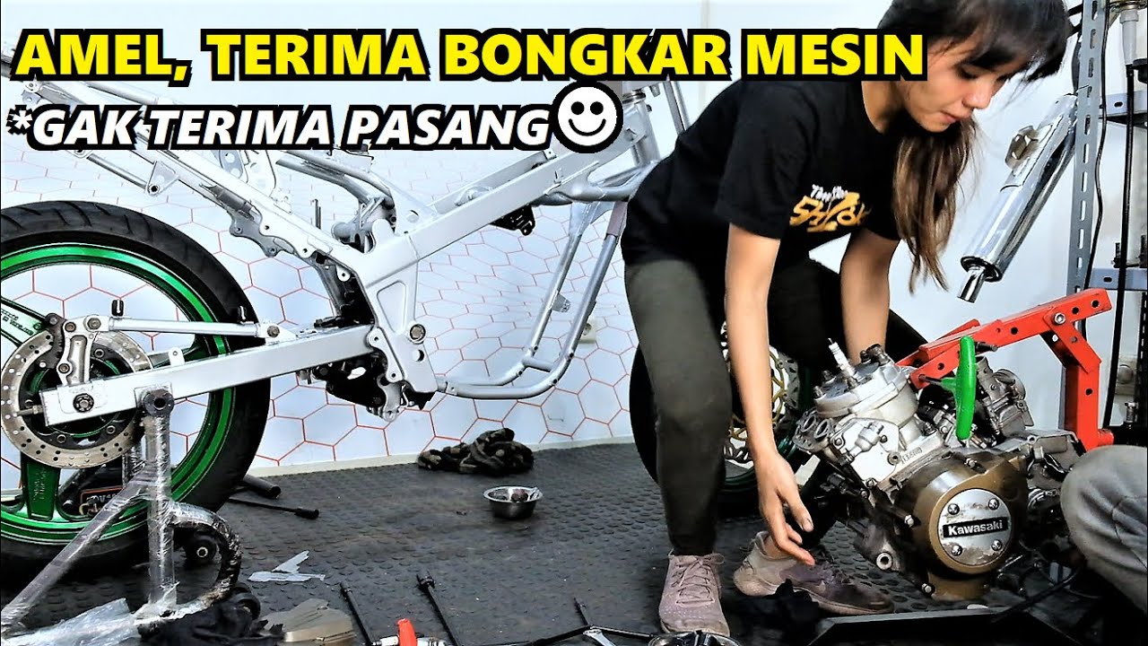 AMEL NGANGKAT JAMEL - Naikin Mesin Ninja sendiri? (Pasang Mesin Ninja R) -Jamel Project8