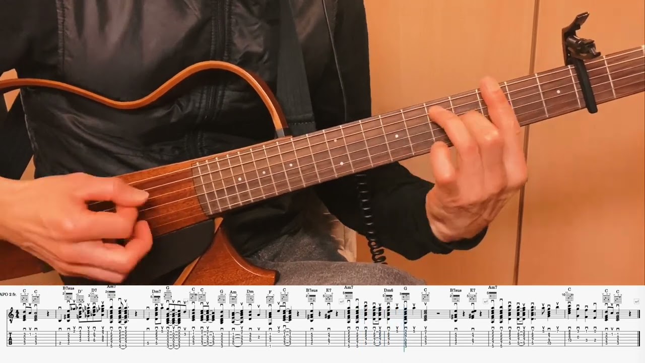 Yesterday - The Beatles. Chord-melody. How To Play The Guitar. (Notes+TAB)