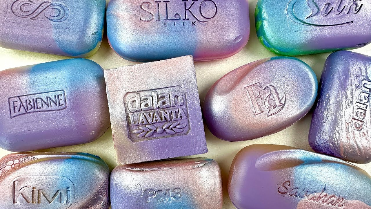 ASMR Sand CUTTING CUBES 💜💙 Soap tubes 💙 Help you sleep 😴