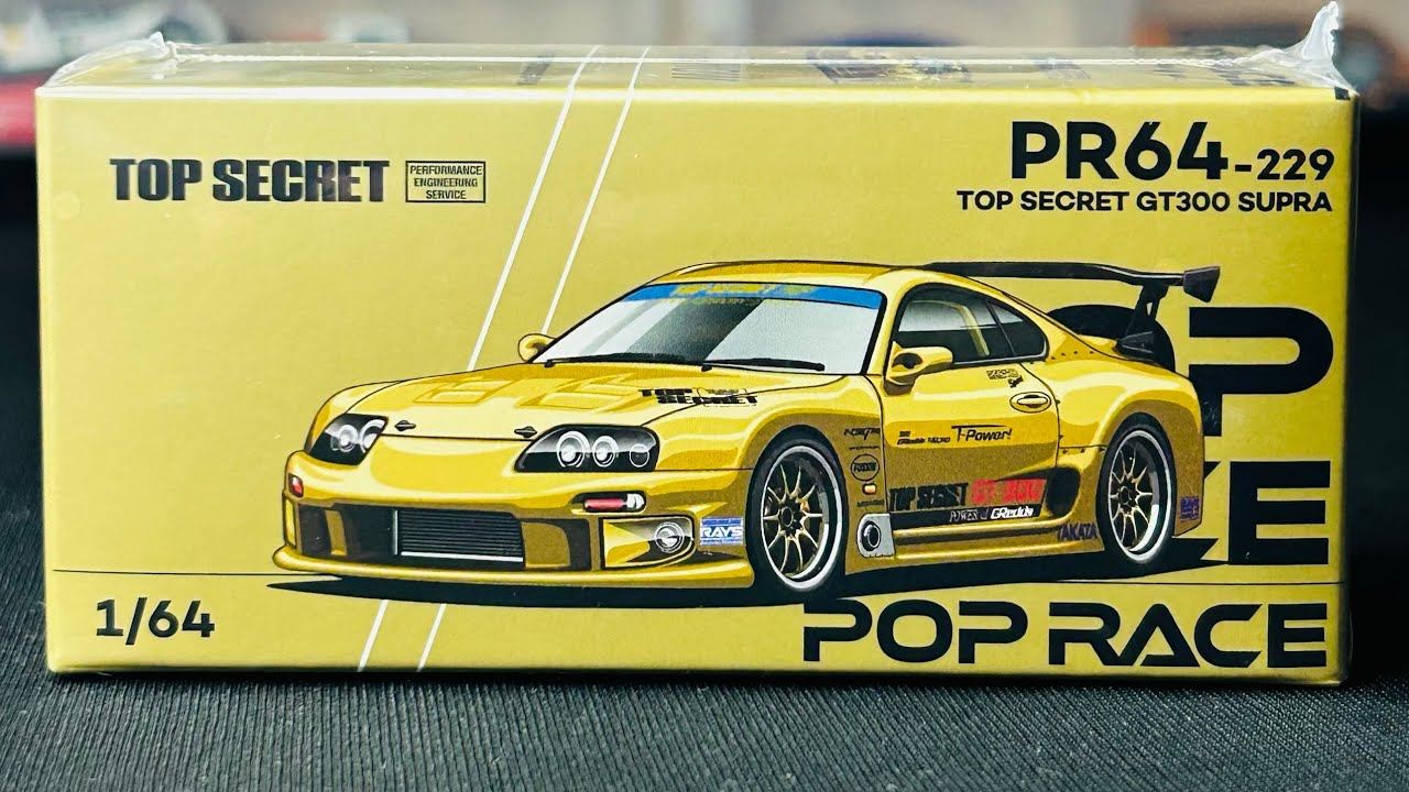 POP RACE : Top Secret GT300 Supra Unboxing!  #poprace #diecast #supra #topsecret #toyota #unboxing