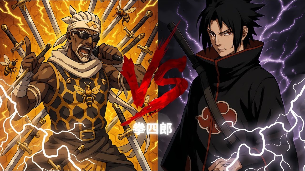 Sasuke vs Killer Bee – Uchiha Power vs Jinchūriki Rage! ⚡🔥 (MUGEN Anime Fight)