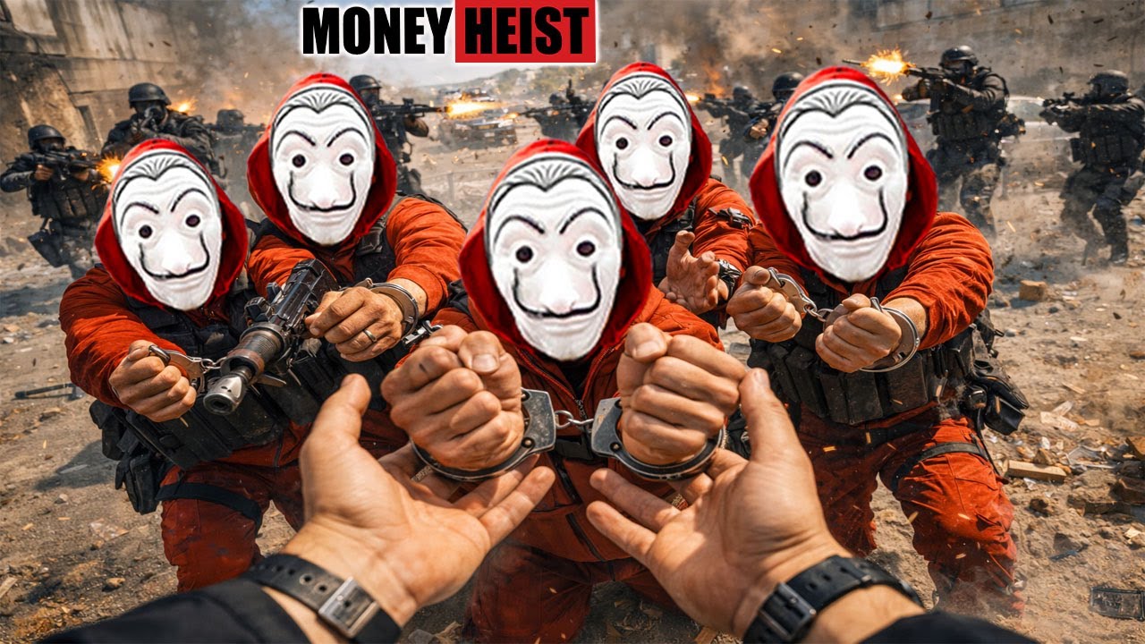 PARKOUR VS MONEY HEIST: Money Heist Breaks Police Lockdown to Free Crew | Epic POV