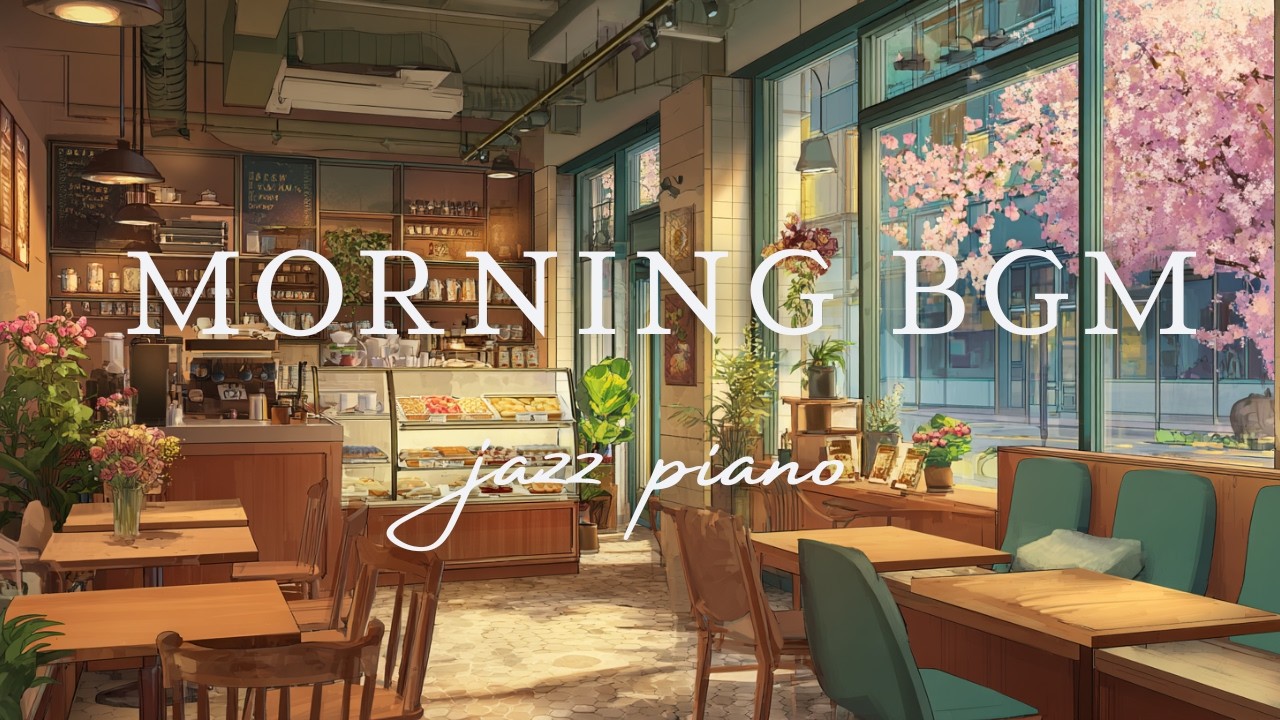 Spring Cafe Jazz Piano 🌸 Soft Piano Music for Focus & Relax