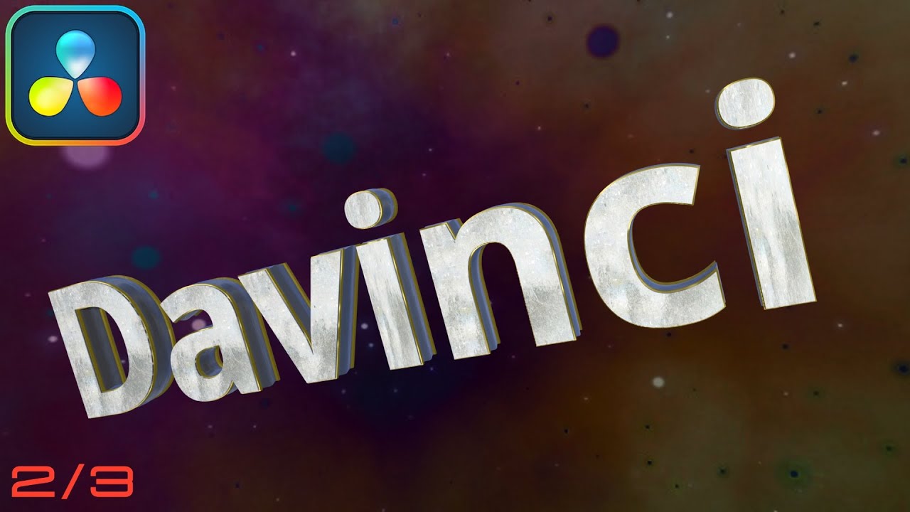 Le texte 3D | Les textures |Davinci Resolve 18.5 free|