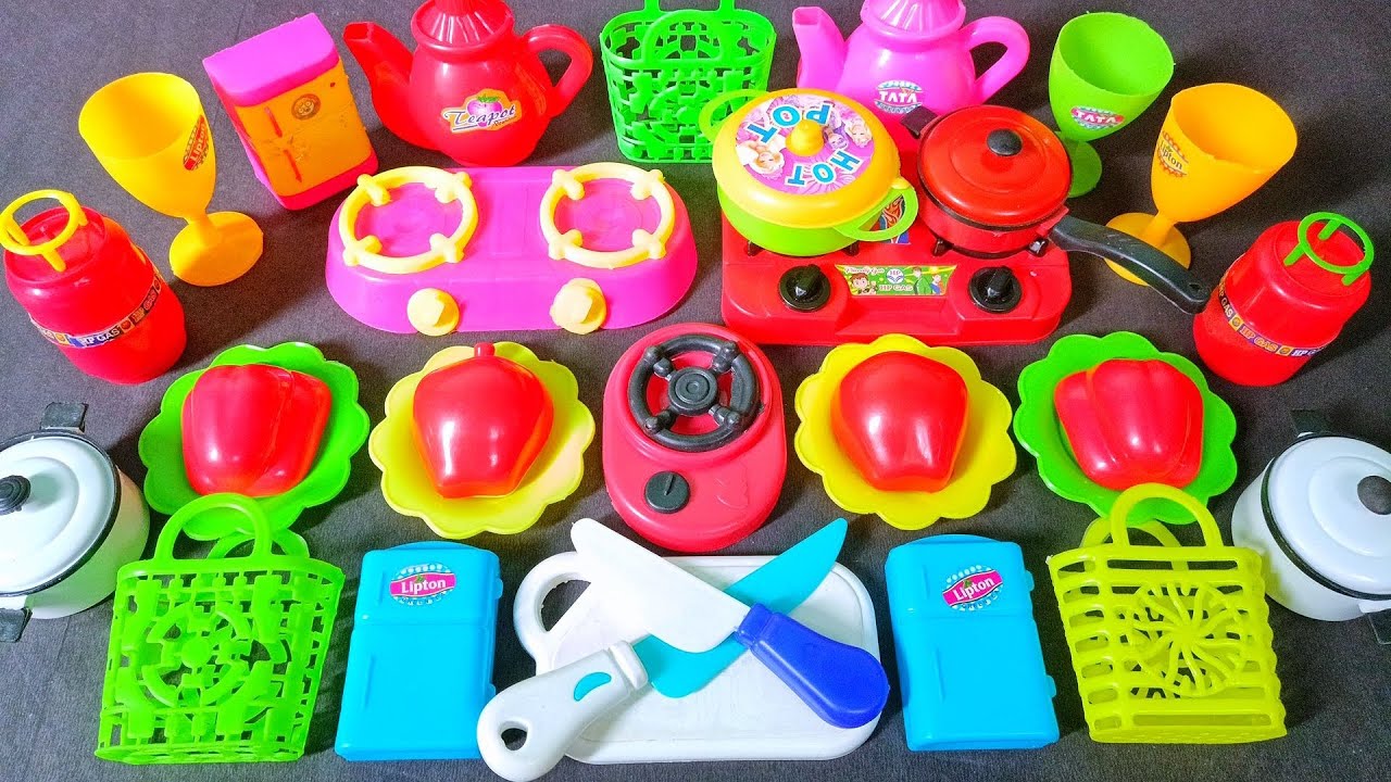 Cute Pink Kitchen Set Cooking ASMR Toy|1:19Minutes Satisfying With Unboxing Hello Kitty Kitchen Set