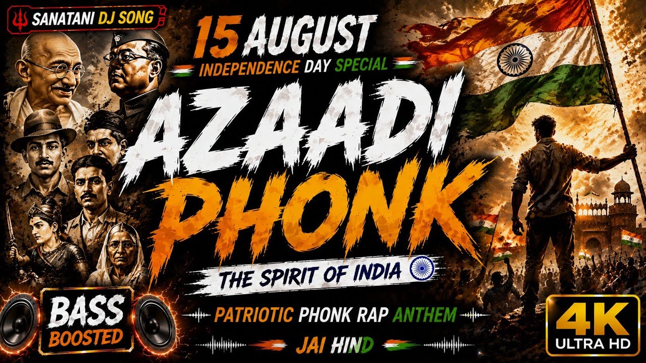 AZAADI PHONK 🇮🇳 | Independence Day Rap Anthem 2026 | 15 August Special | SANATANI DJ SONG