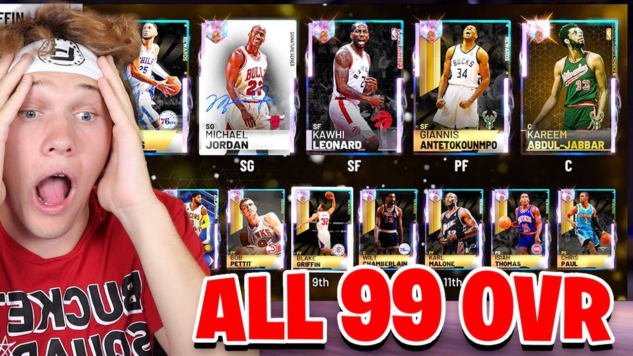 ALL 99 OVERALL GALAXY OPAL LINEUP! NBA 2K19