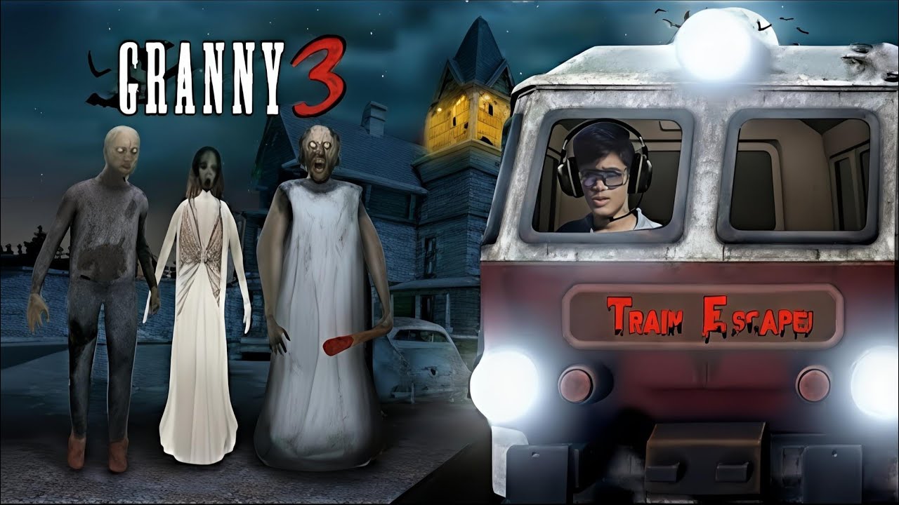 Granny chapter 3 finally escape 😈⚜️ Train escape 😈💀