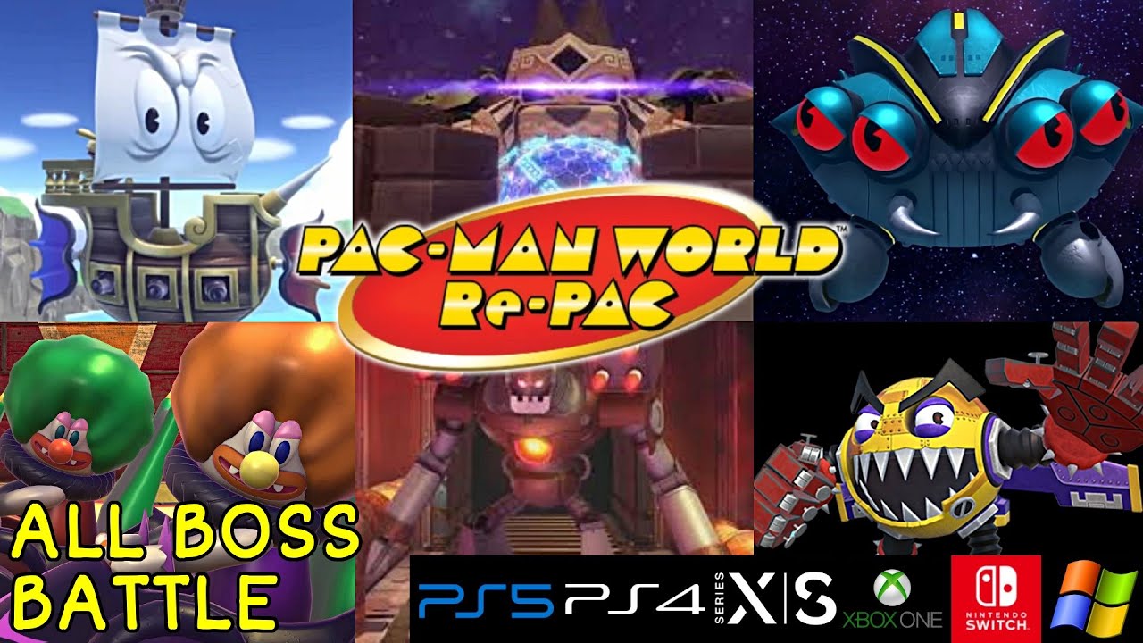PAC-MAN WORLD RE-PAC - ALL BOSS BATTLE - KUKUWADEWI TV