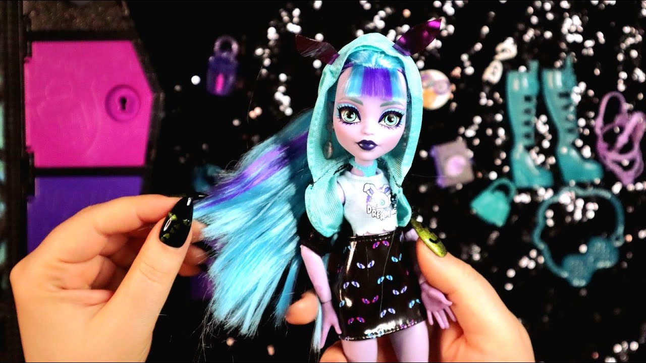 ASMR Doll Unboxing ✨ Monster High Neon Frights Twyla ✨ Tapping & Scratching (No Talking)