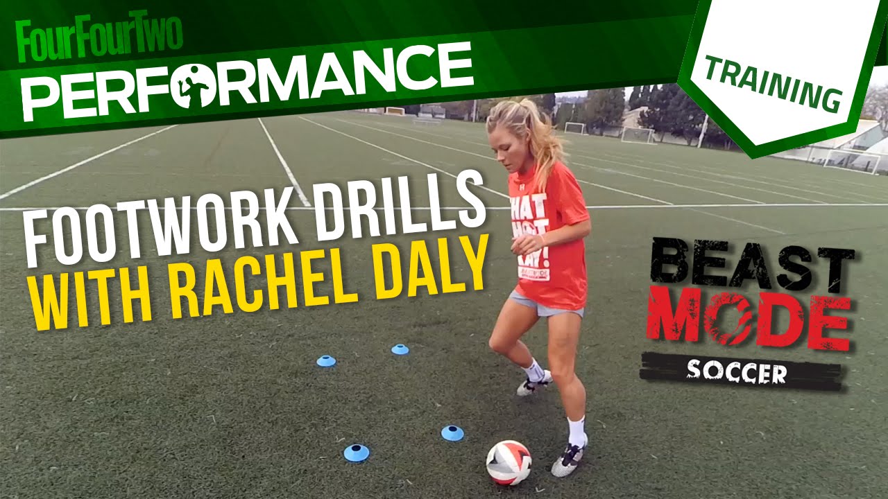 Soccer footwork drill with Beast Mode Soccer and Rachel Daly