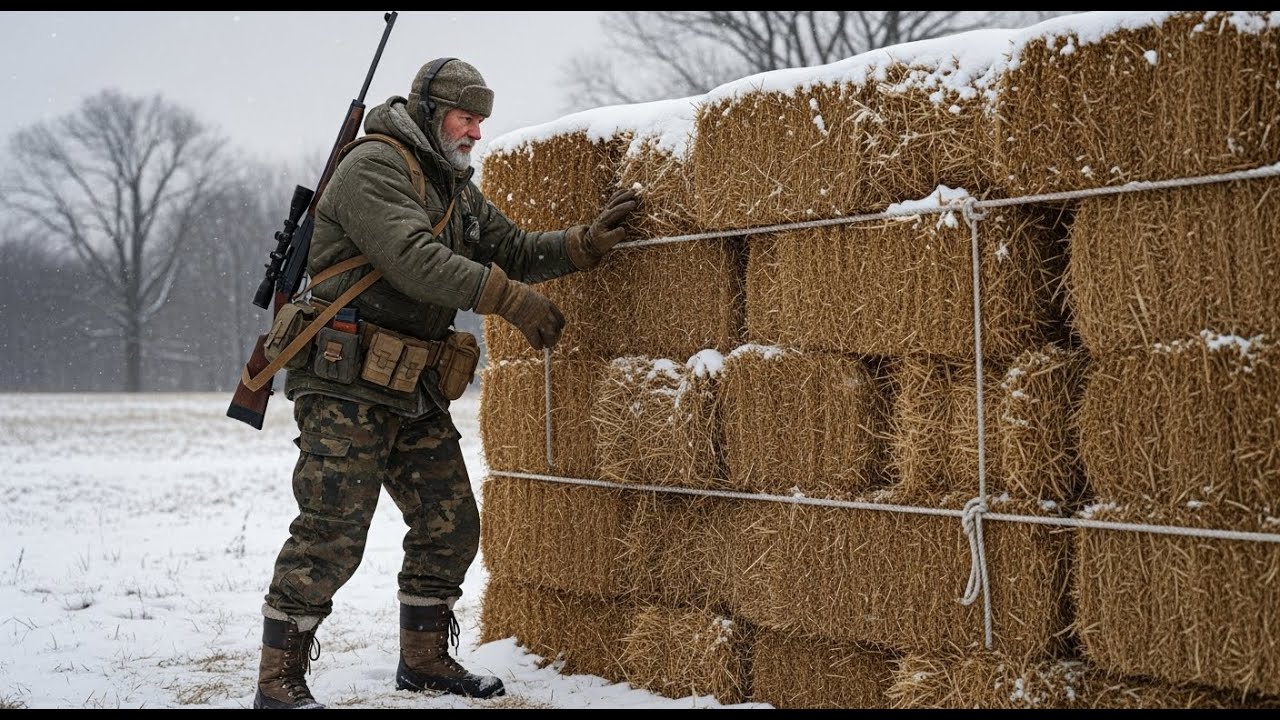 Eles riram de sua parede de fardos de feno — e então ela os salvou da tempestade de neve.