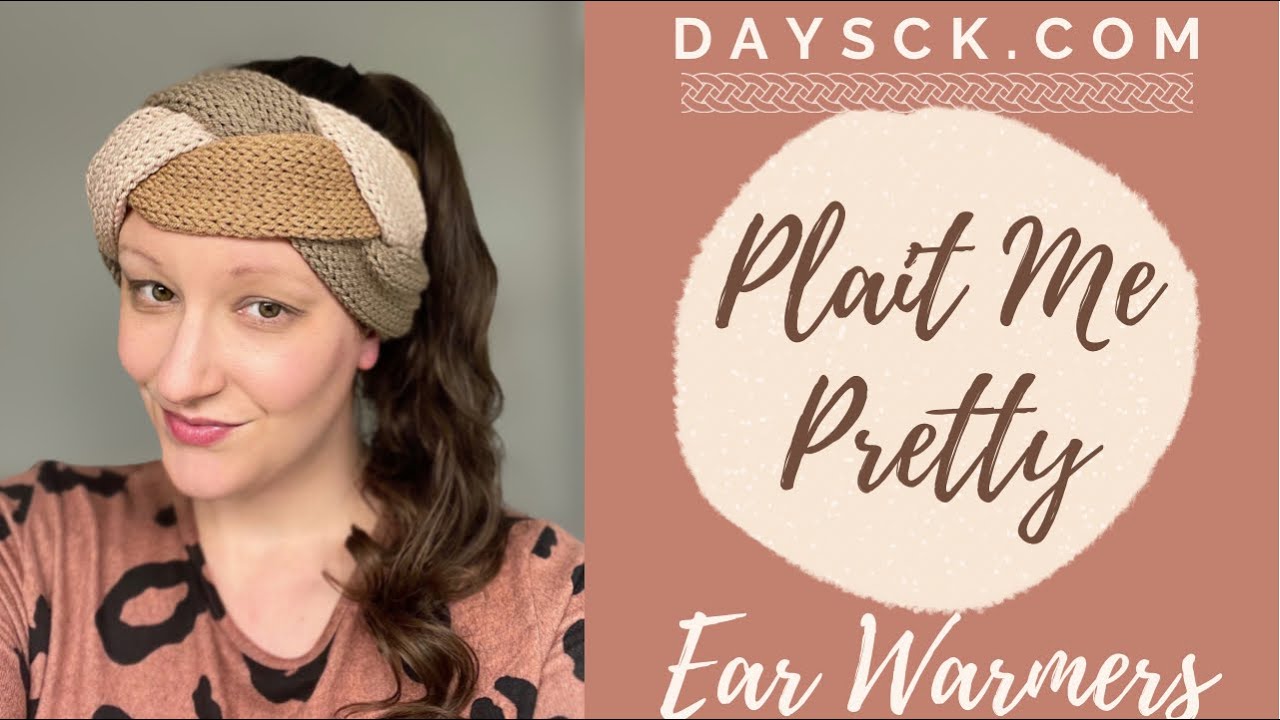Knitting Machine Braided Ear Warmers~ Addi 22 braided headband tutorial