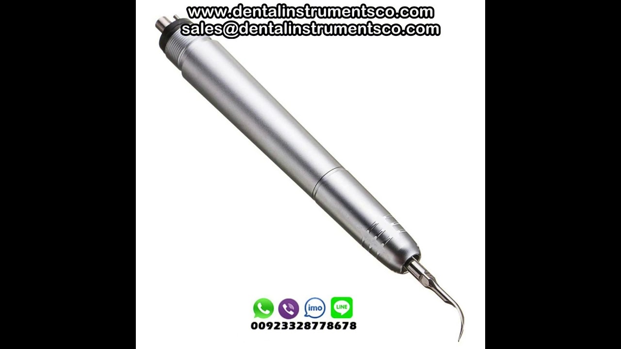 Dental Ultrasonic Scaler Handpiece & 3 Scaler Tips G1 G2 G3 Tooth Tartar Remover