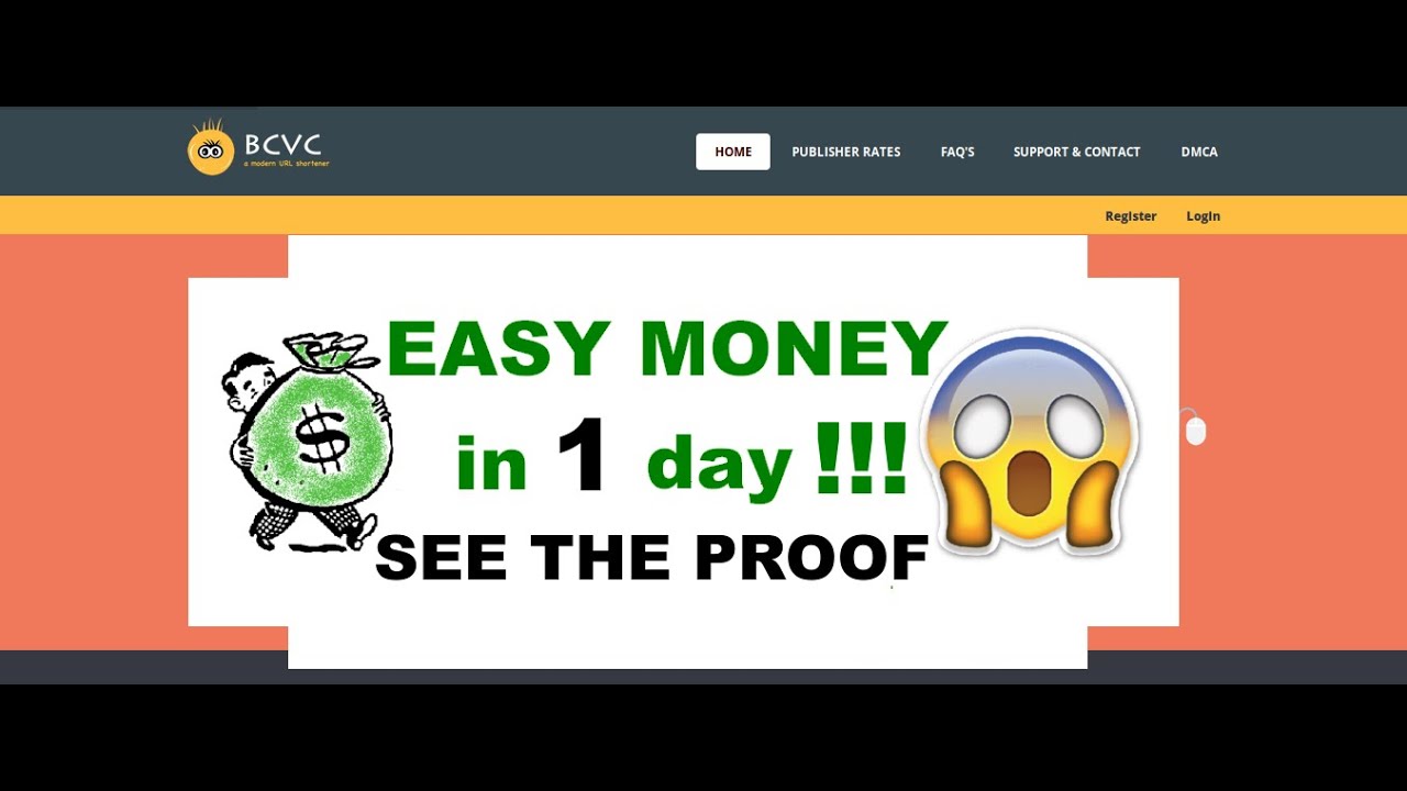 bcvc payment proof PAYING best link shortener to earn MONEY on short links June 2020