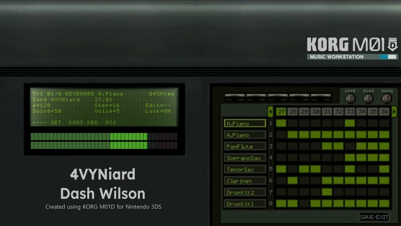 4VYNiard – 3DS [KORG M01D] MIDI Composition