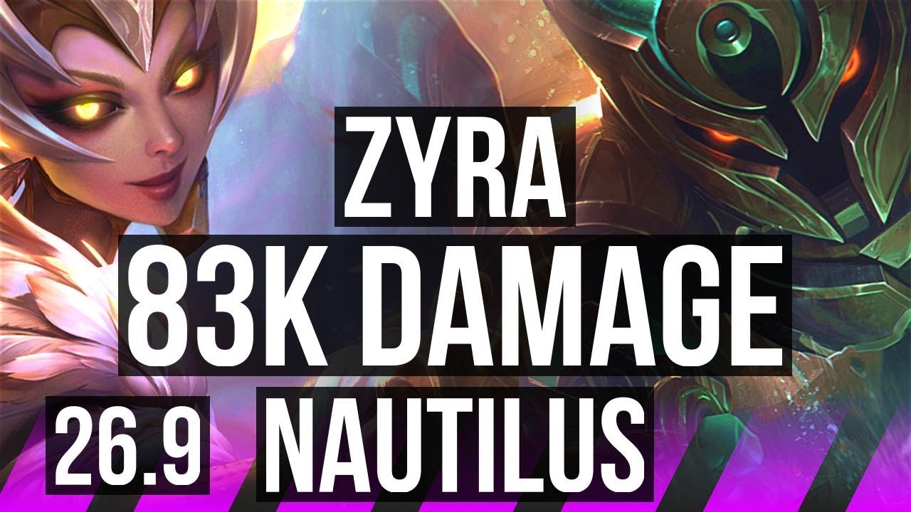 ZYRA & Caitlyn vs NAUTILUS & Ezreal (SUP) | 83K damage, 5k gold comeback | NA Challenger | 26.9