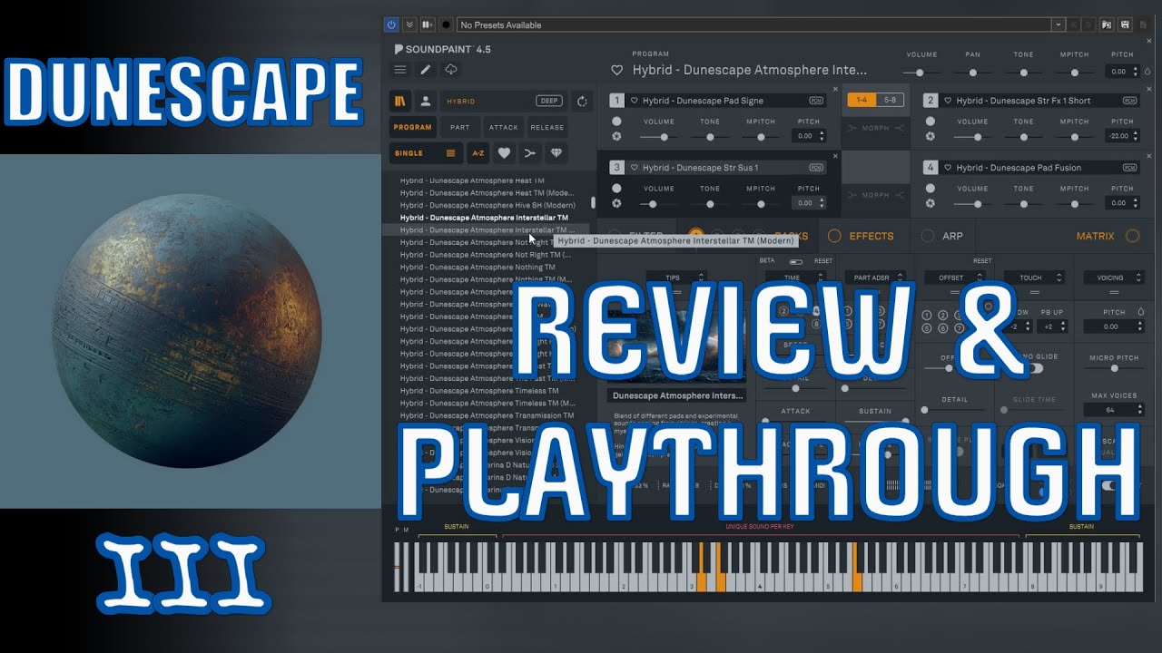 Soundpaint DUNESCAPE III REVIEW & PLAYTHROUGH