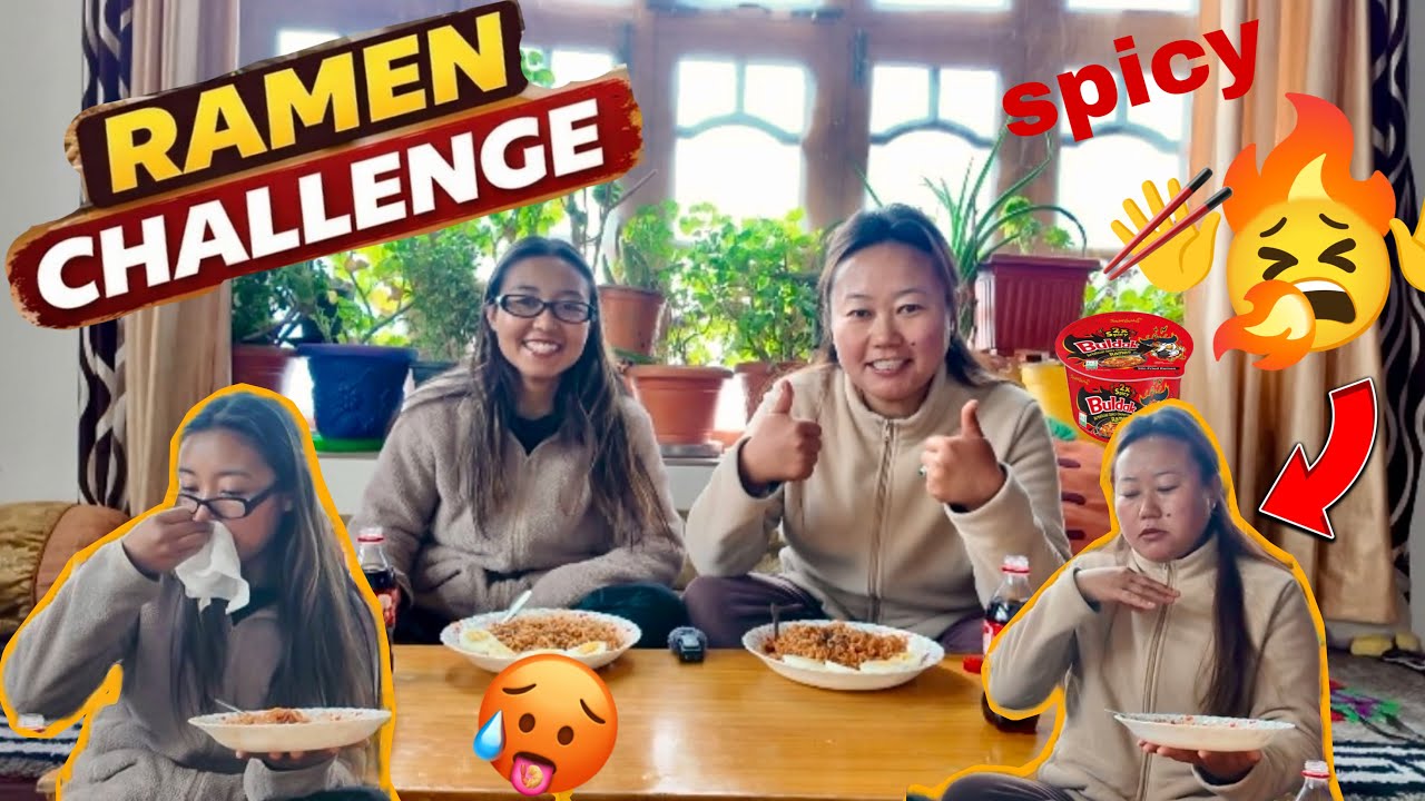  Ramen Challenge🥵|| Angmo Lhubang #vlog12 #ramenchallenge #spicyramenchallenge 