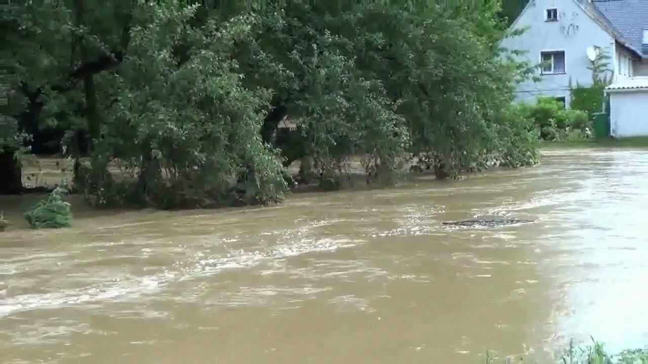 Hochwasser in Sachsen Weißer Schöps Markersdorf
