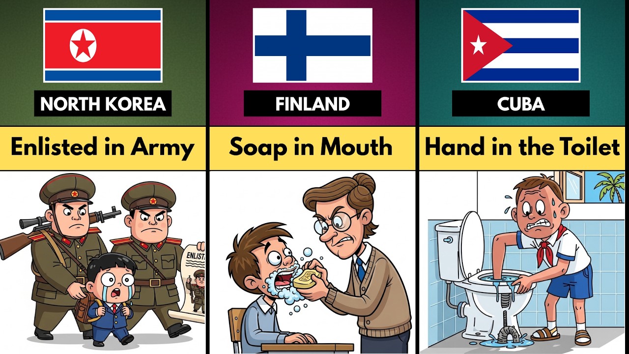 School Punishments in Different Countries 😳 (Some Are Crazy!)