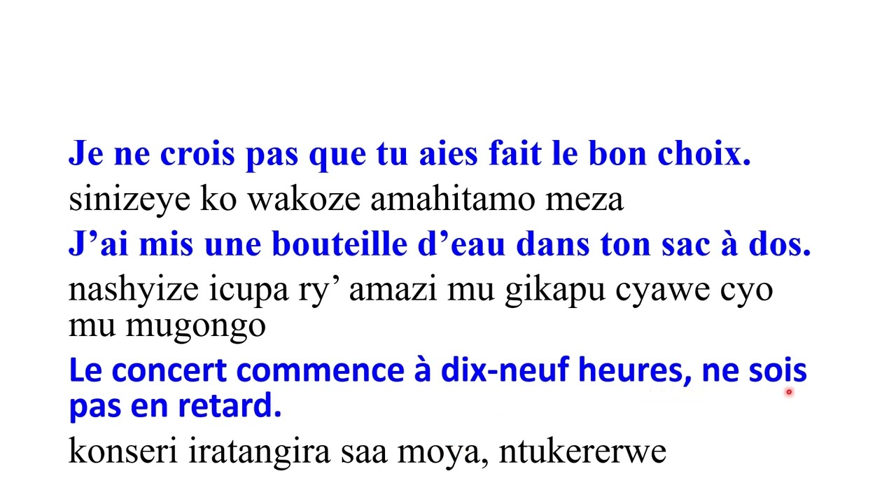 Kwiga Igifaransa 127 - INTERURO Z' IGIFARANSA ZISOBANUYE MU KINYARWANADA