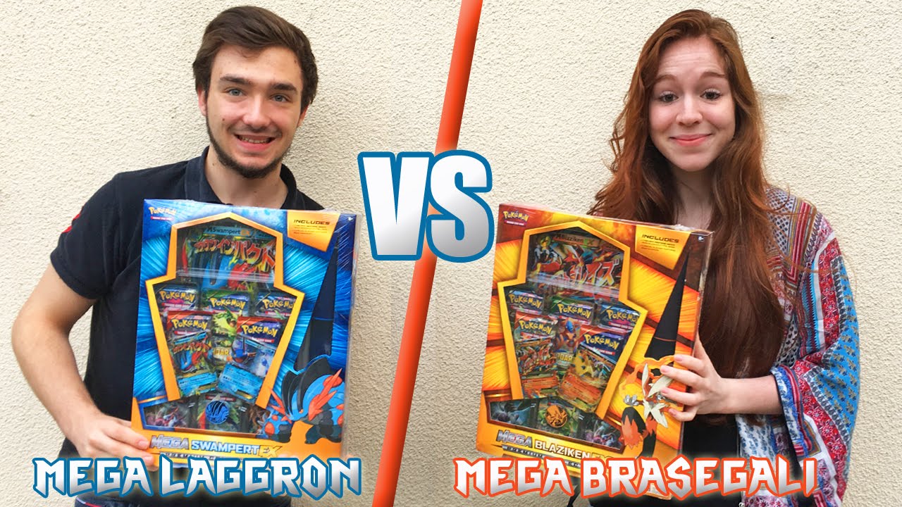 EPIC BATTLE ! Ouverture de 2 Méga Coffrets Pokémon LAGGRON EX & BRASEGALI EX !