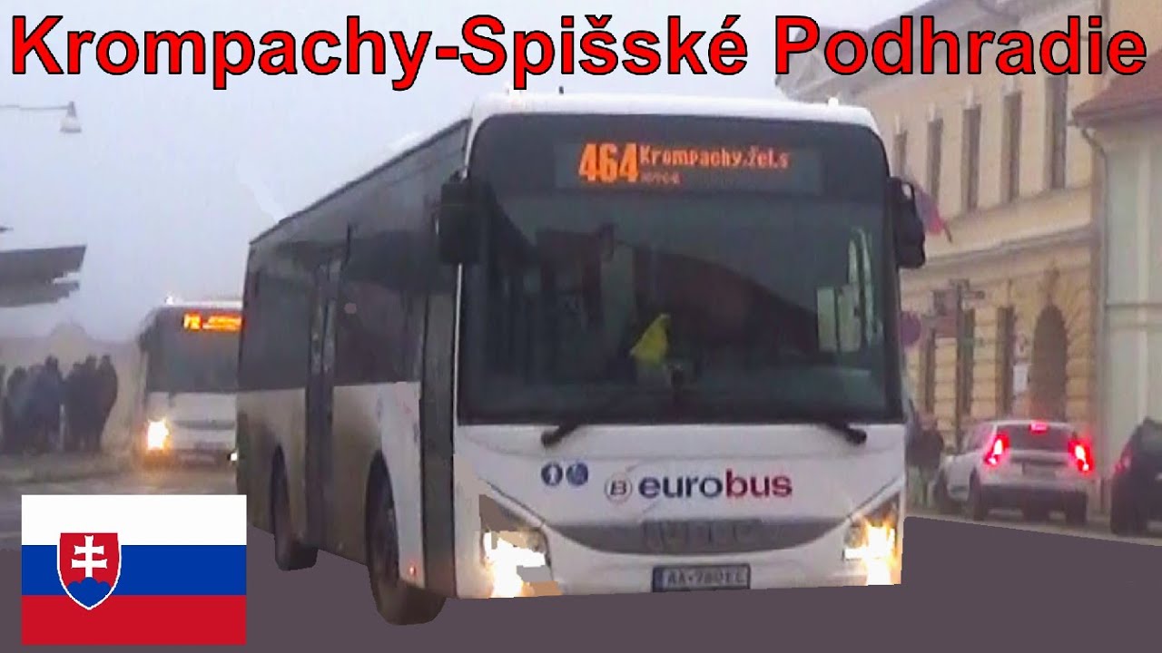 Bus ride from Krompachy to Spišské Podhradie (Jazda Autobusom z Krompách do Spišského Podhradia)