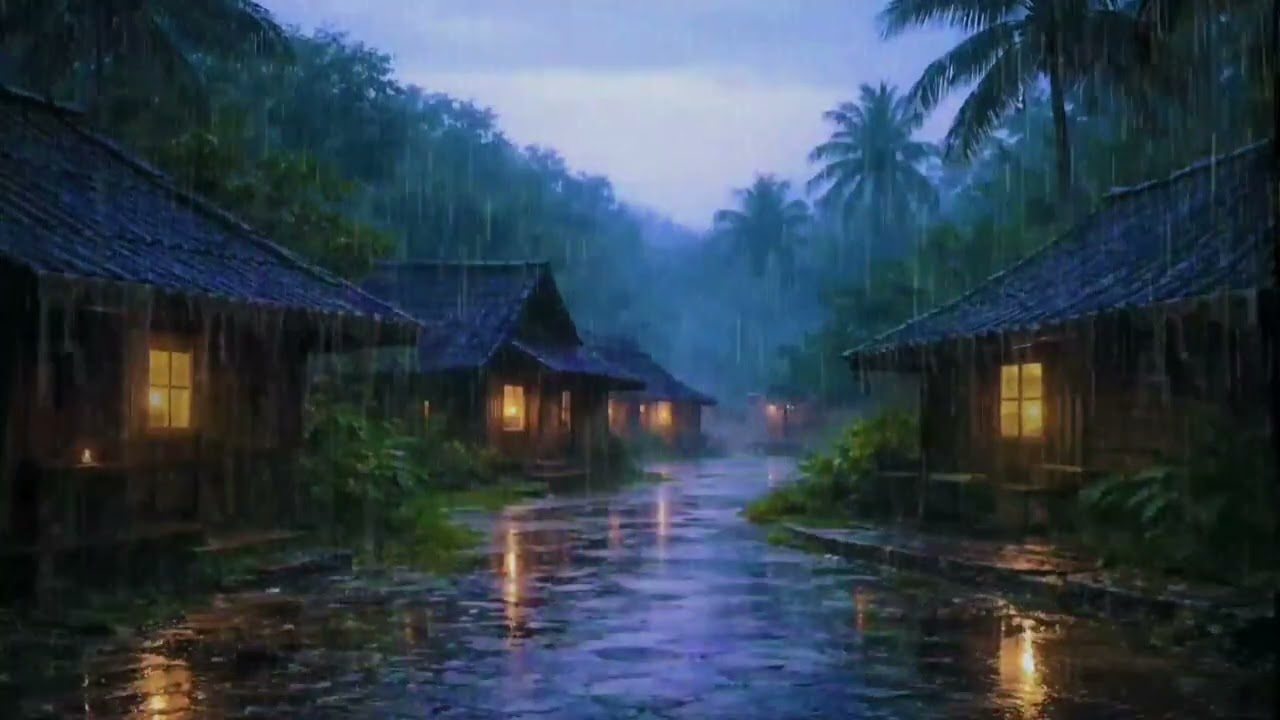 Relaxing Heavy Rain & Thunder Sounds for Deep Sleep, Stress Relief & Insomnia