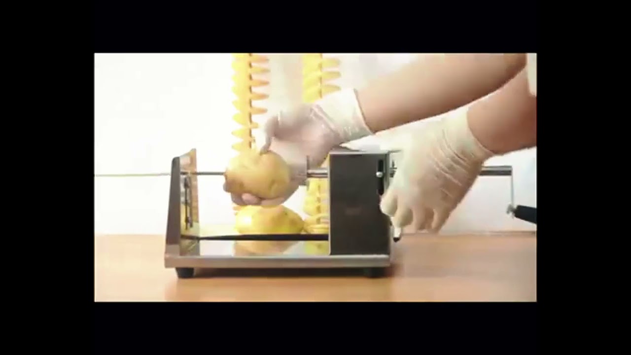 RioRand Manual Stainless Steel Twisted Potato Slicer Spiral Vegetable Cutter French Fry.
