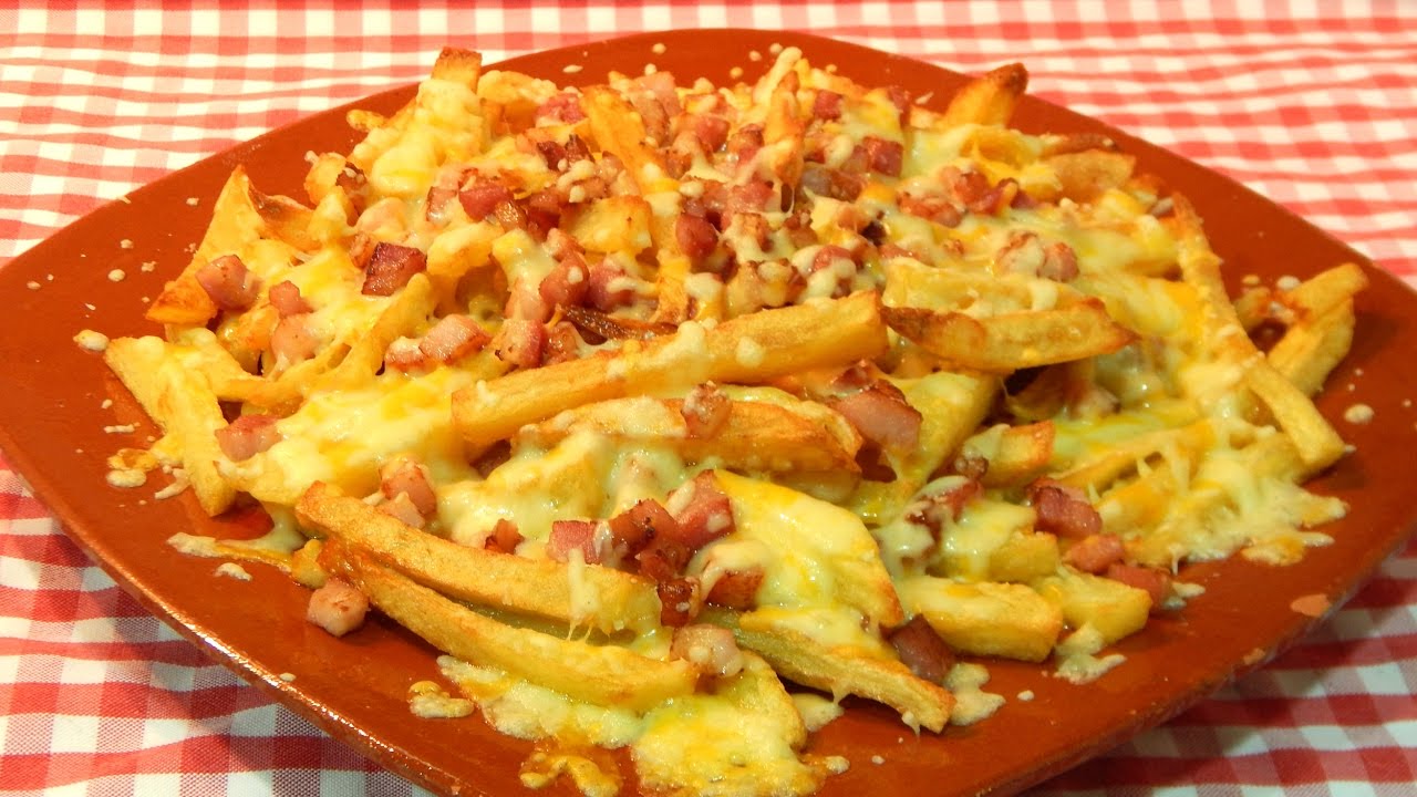 Cómo hacer patatas con beicon y queso