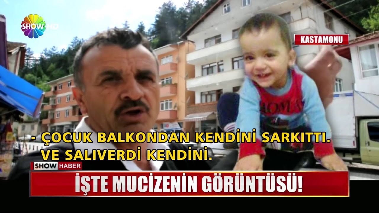 Küçük çocuğu havada yakaladı!