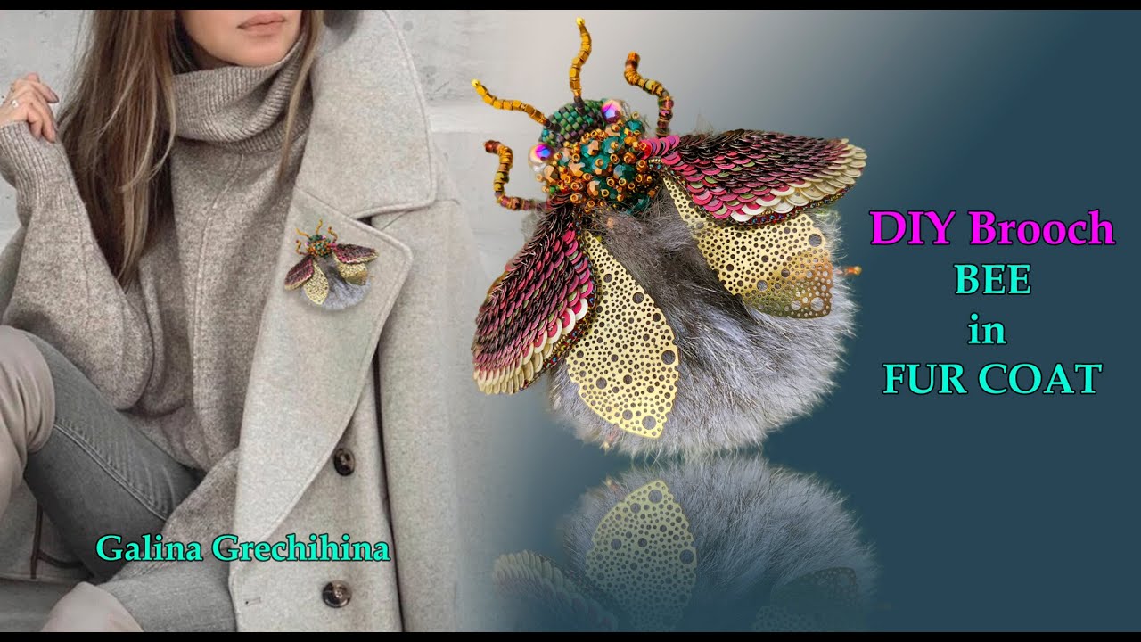 Review of DIY Brooch BEE IN A FUR COAT