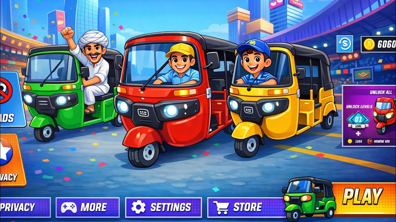 Tuk Tuk Modern Rickshaw Drive Gameplay 🚖 | Crazy City Traffic & Smooth Driving Simulator