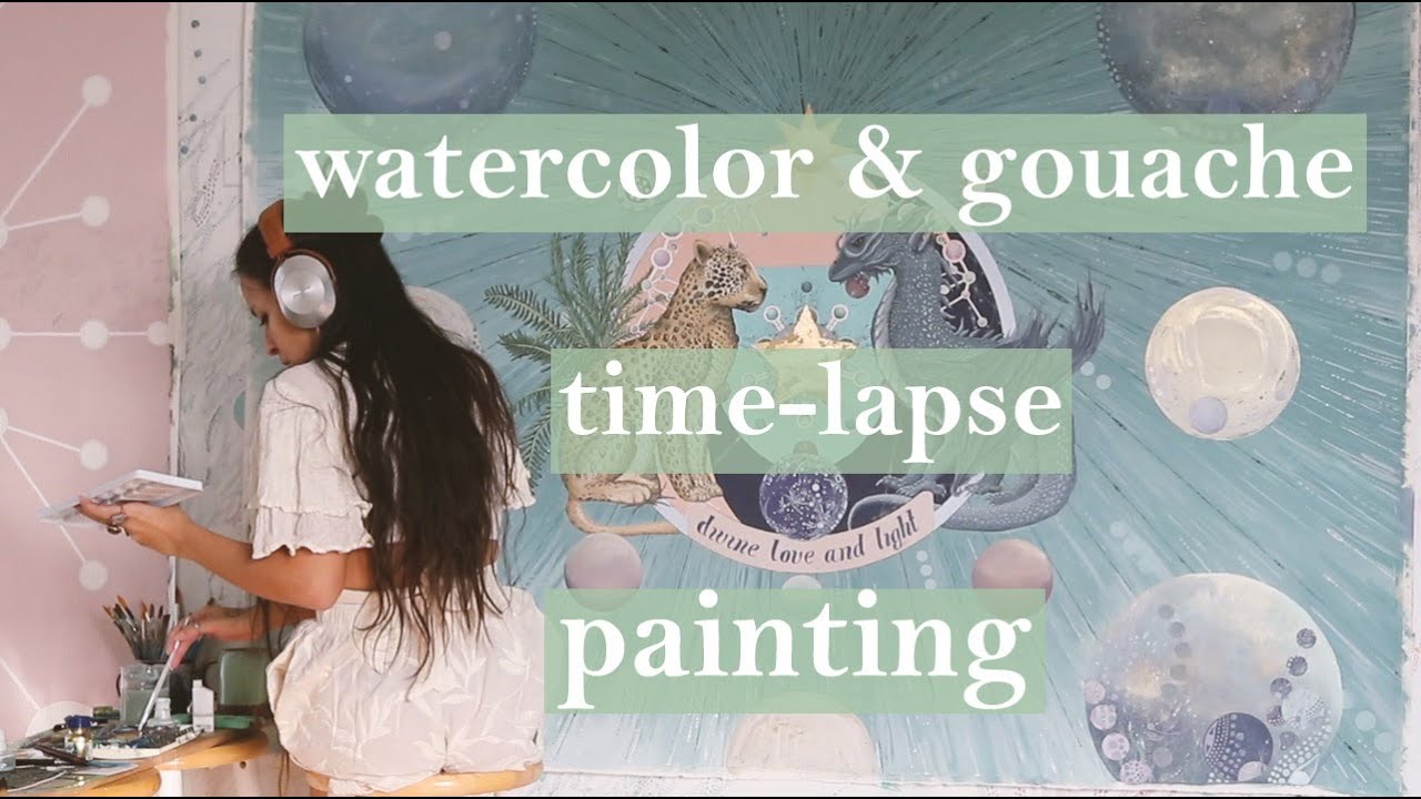 Watercolor & Gouache Painting Time-Lapse
