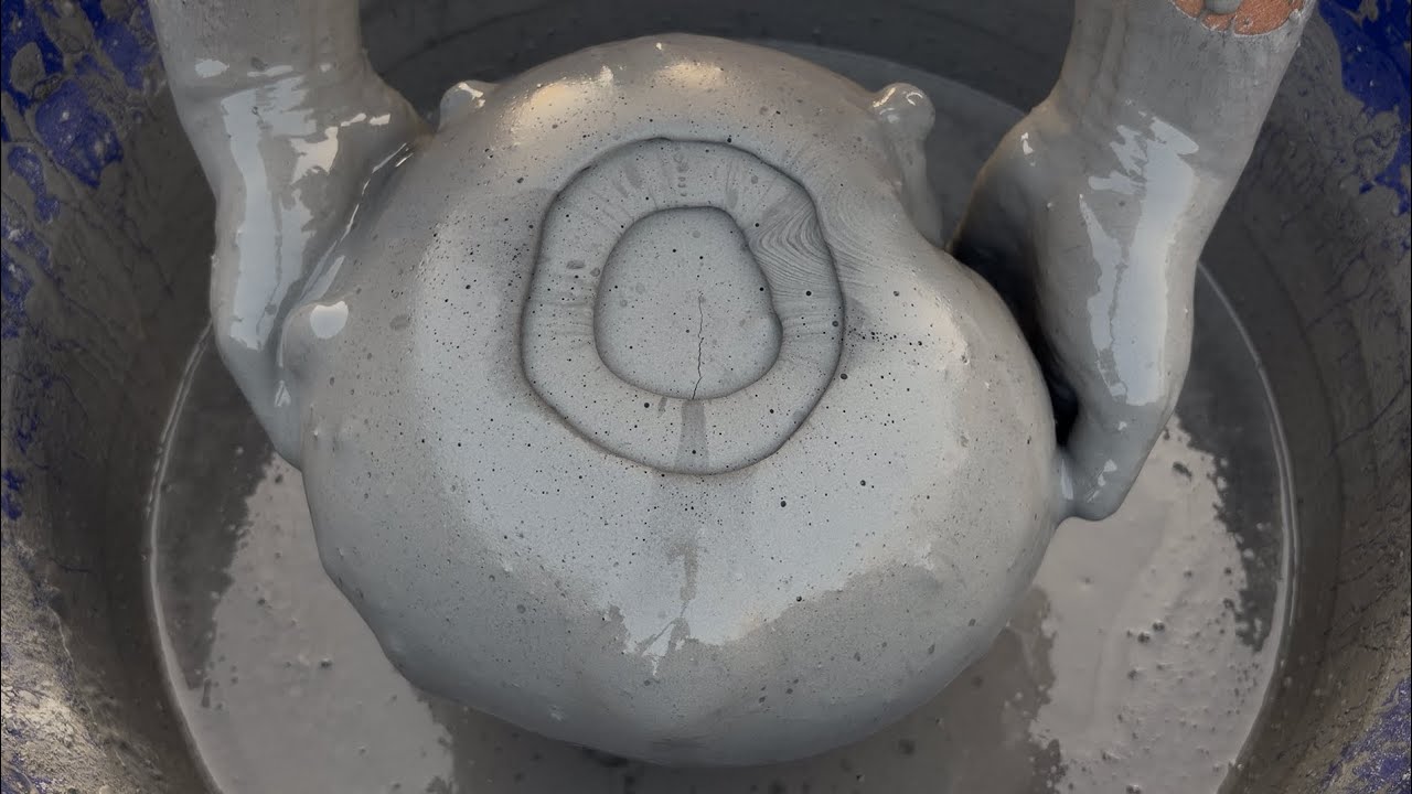 ASMR Very Creamy🍨 Dusty Pure Cement Heart ♥️ &Chunks Dipping Crumble On lots of water 💦🌊🌊🌊💦💦