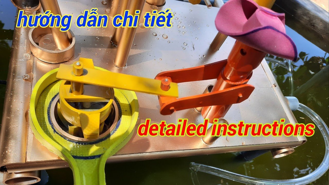 hướng dẫn cách làm cối xay bột cối xay gào chạy bằng nước  tiểu cảnh ống nhựa bamboo
