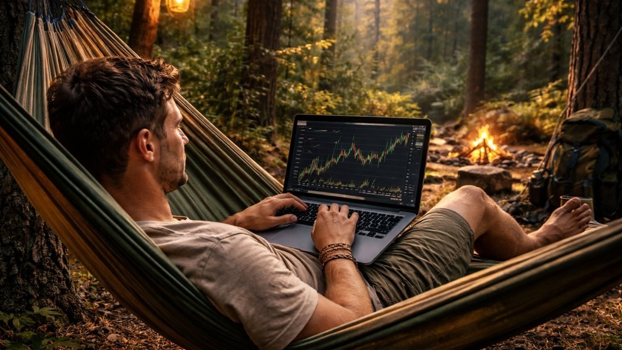 The ambient sounds of the forest and campfire. Background sounds for relaxation and work.