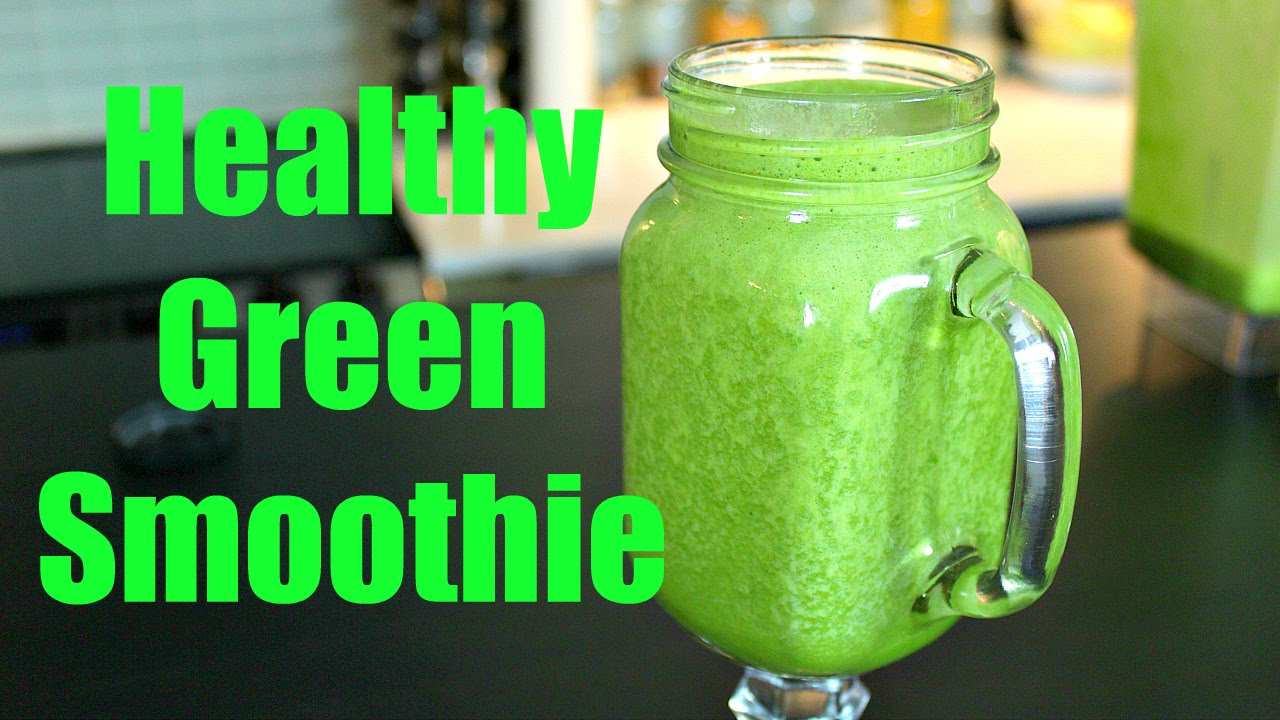 Healthy Green Smoothie with Spinach and Fruit