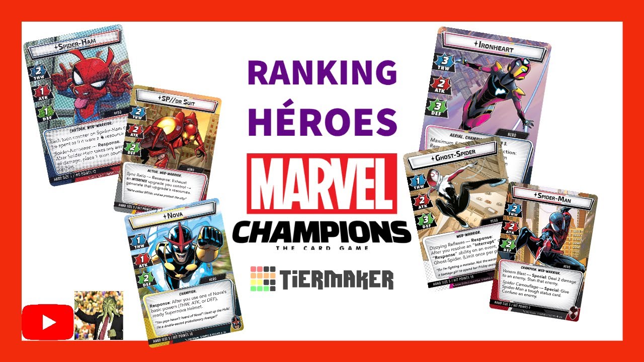 TOP/ Ranking de todos los héroes de Marvel Champions -actualizado- (Pre-Mutantes) #tierlist