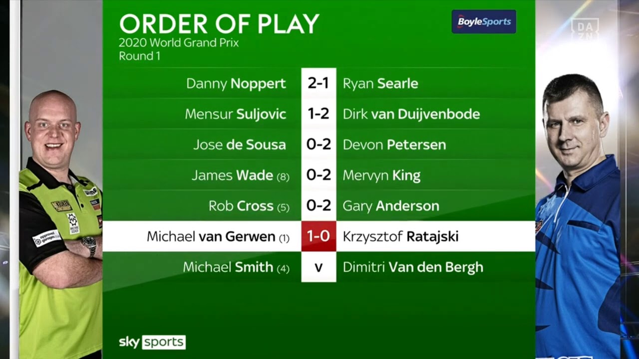 PDC World Grand Prix 2020 | R1 | van Gerwen - Ratajski
