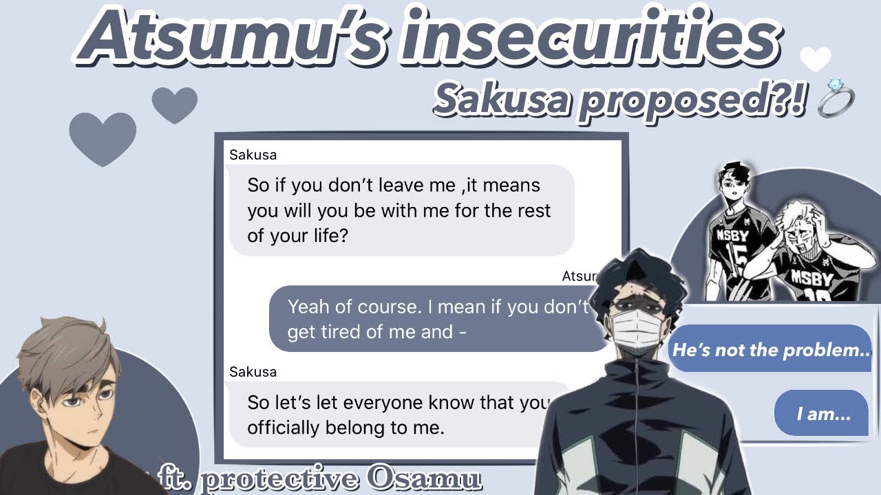 Atsumu is insecure and snaps - Soft Sakusa || SakuAtsu Fluff ft. Protective Osamu (Haikyuu Chatfic)