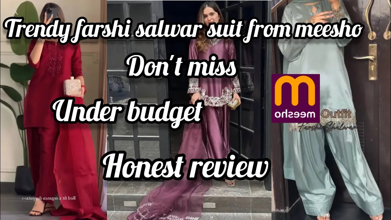 Trendy fharsi salwar suit ✨from meesho ✨/haul video /viral suits. @Meesho @YouTube 