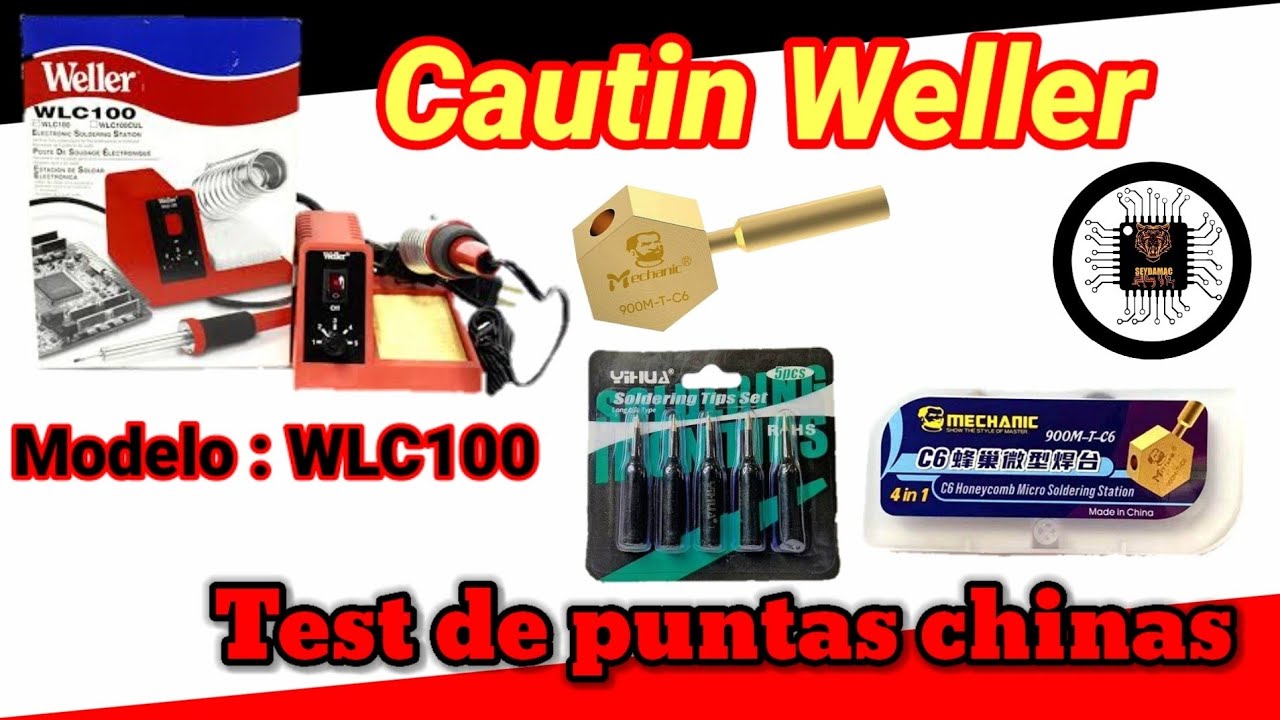 Review & Unbox de puntas chinas a cautin Weller WLC100