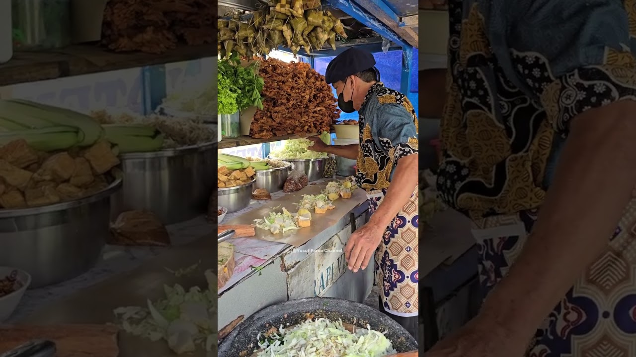 DULU TUKANG BECAK KINI SUKSES JUALAN LOTEK PALING VIRAL DAN ANTRI DI JOGJA! Lotek Mbah Pur